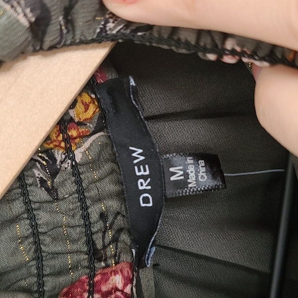 Drew from Anthropologie Green Floral Longsleeve Dress NWT - Picture 5 of 10